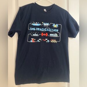 Navy blue Tragically Hip concert tee